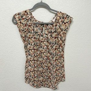 LC Lauren Conrad blouse fall floral colors